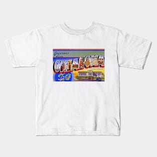 Greetings from Oklahoma - Vintage Large Letter Postcard Kids T-Shirt